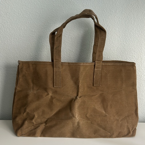 NEW Origins Tan Canvas Tote Bag - Picture 3 of 6